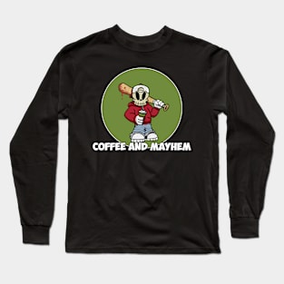 Coffee and Mayhem coffee cup green Long Sleeve T-Shirt